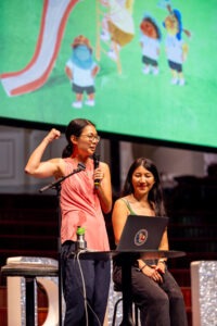 Last-Place Lin' read to a live audience by Wai Chim and Freda Chiu at Sydney Town Hall. Photo by Assemble Photography.