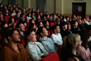 Audience and animators at BIG MIX animation festival 2024, Palace Chauvel Cinema, Sydney. Photo by Assemble Photography.
