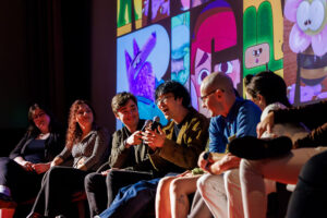 Audience and animators at BIG MIX animation festival 2024, Palace Chauvel Cinema, Sydney. Photo by Assemble Photography.