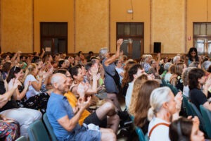 Audience applauds Inner West Voices at Petersham Town Hall. Image by Assemble Photography.