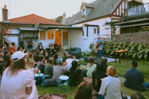 Backyard concert to raise money in support of Palestinian refugees.