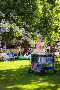 Families and staff enjoying activities at UNSW Community Day 2024, celebrating 75 years. Photo by Assemble Photography for DPLR.