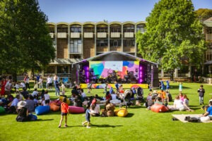 Families and staff enjoying activities at UNSW Community Day 2024, celebrating 75 years. Photo by Assemble Photography for DPLR.