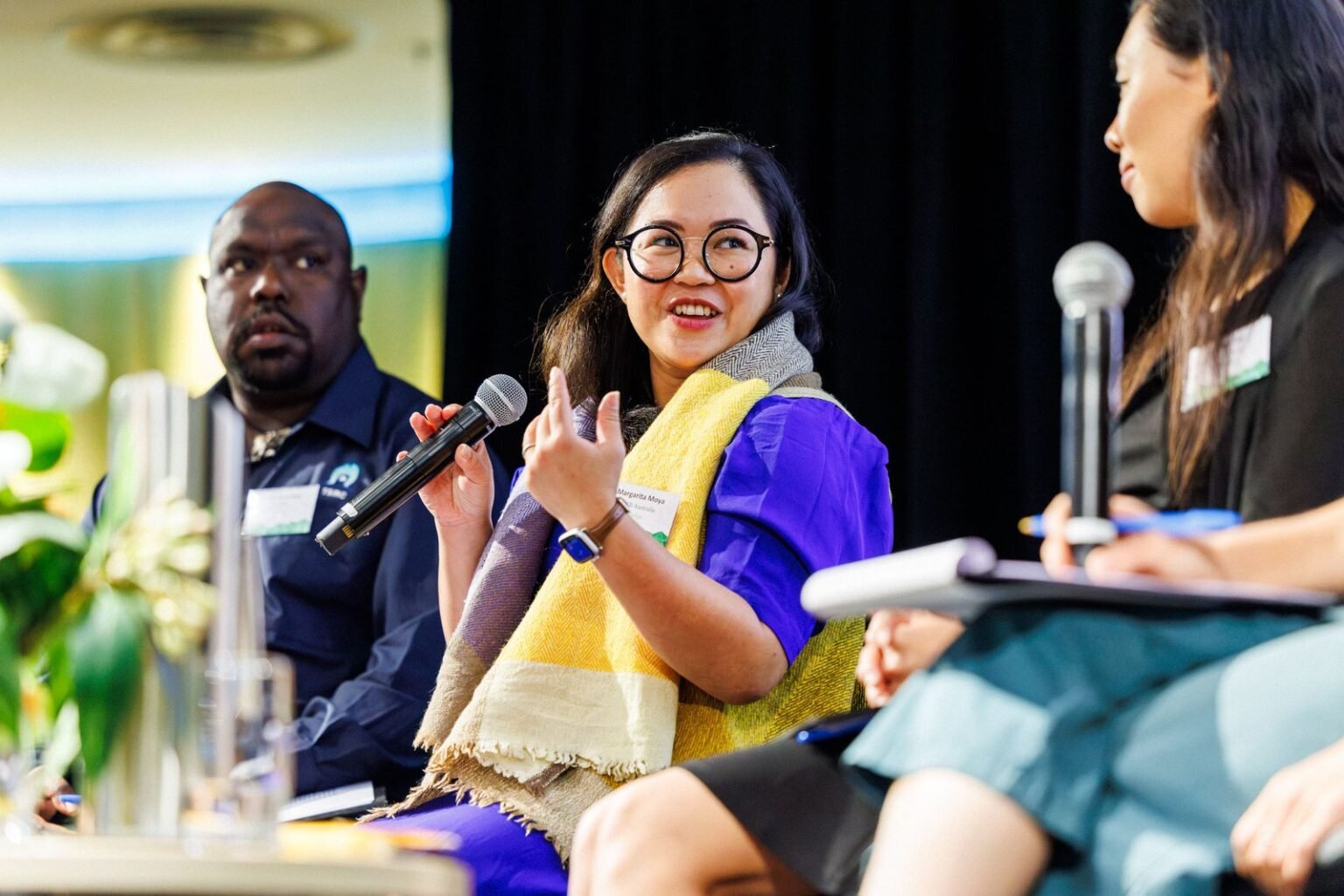 Industry judges speaking on a panel during the EWB Challenge Showcase 2024